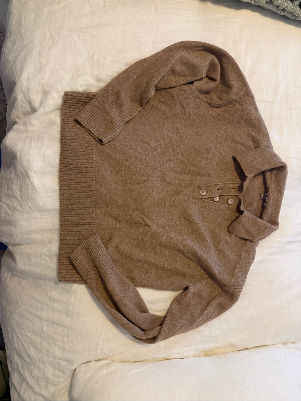 J. Crew Chestnut Brown Collared Turtleneck Sweater